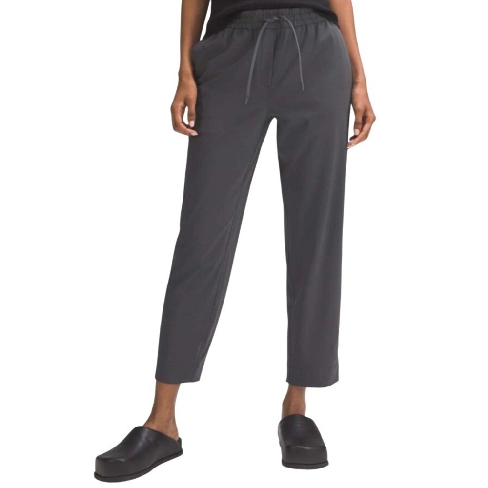 Lululemon Luxtreme Tapered 7/8 Pants Women XL Gray Drawstring Pull On Activewear